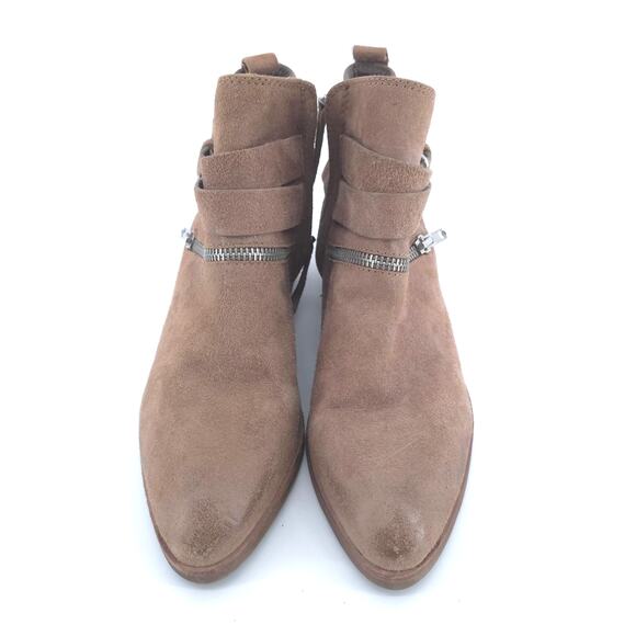 Dolce Vita Meggie Boho Western Double Strap Buckle Wood Block Stacked Heel 6 - Picture 5 of 11